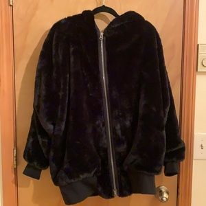 Fuzzy teddy bear jacket